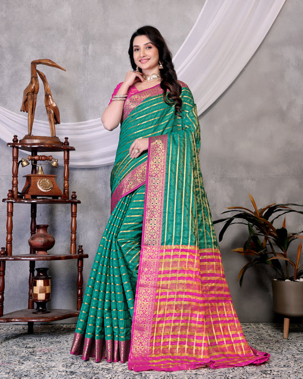 New pure chanderi cotton batik printed saree.